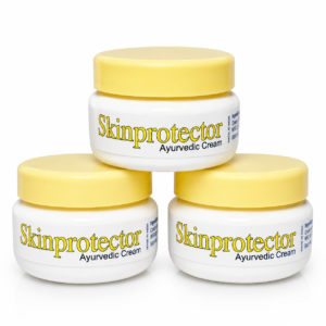 skinprotector ayurvedic fairness cream, skin whitening for women & men, face cream, 60g, natural, set of 3