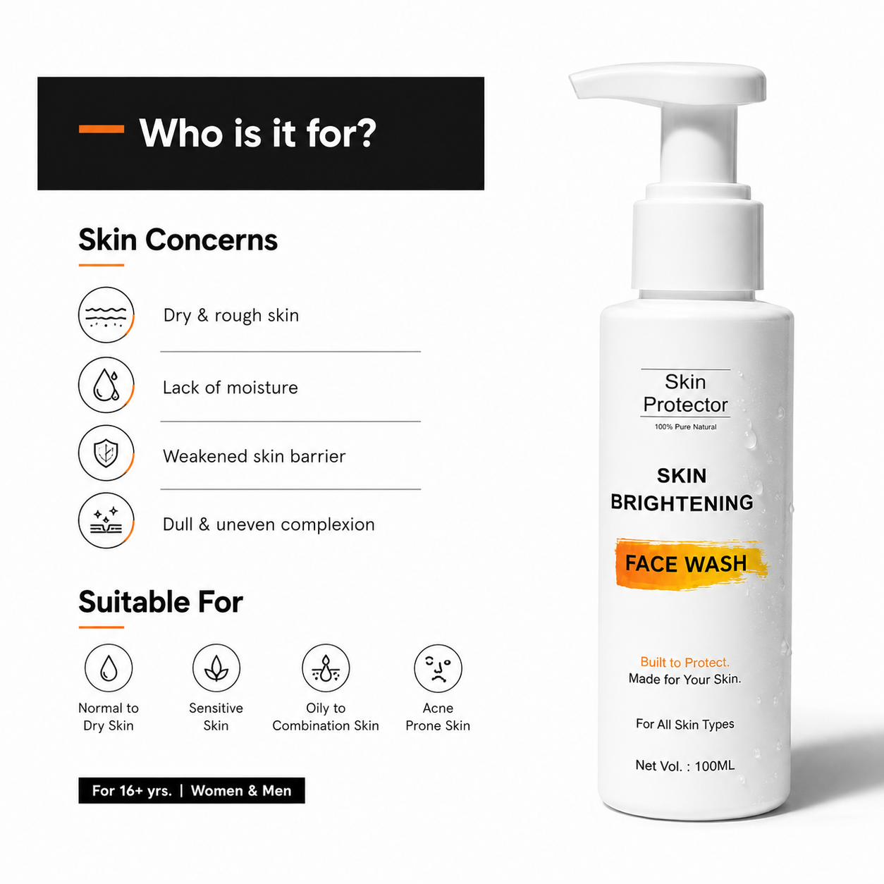 skin lightning face wash 100% pure & natural | natural whitening face wash for removing dark spot skin lightning face wash 100% pure & natural | natural whitening face wash for removing dark spot