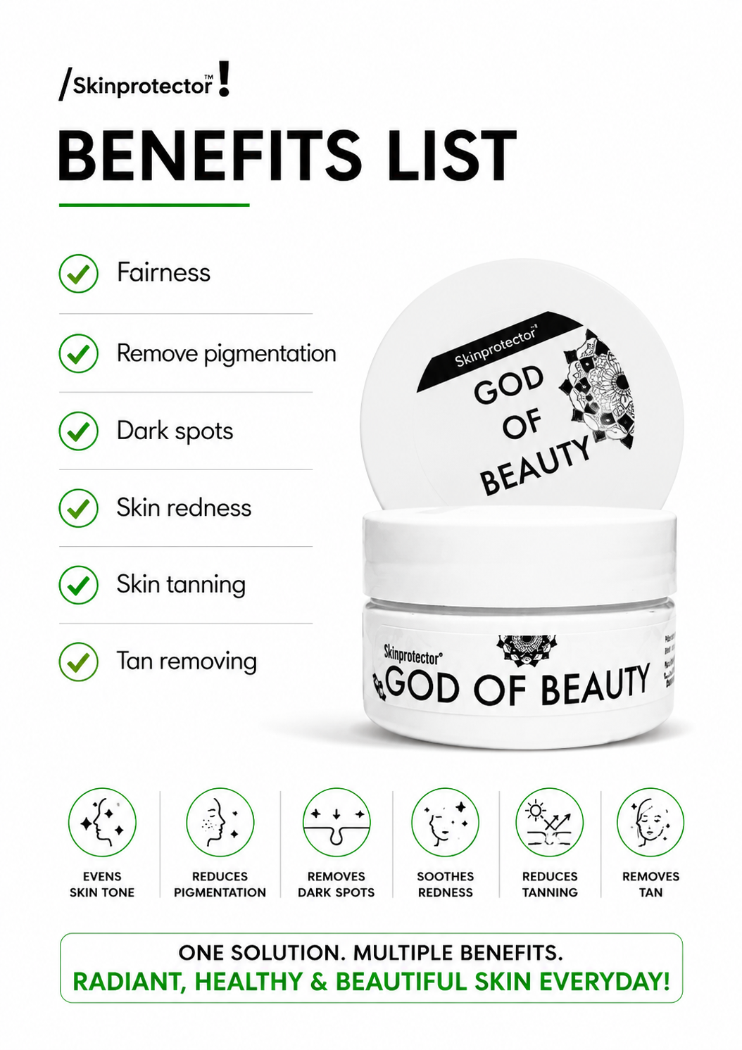 skinproector god of beauty fairness night cream, natural whitening face cream for removing dark spot, acne, under eye dark circles, dark knuckle skinproector god of beauty fairness night cream, natural whitening face cream for removing dark spot, acne, under eye dark circles, dark knuckle